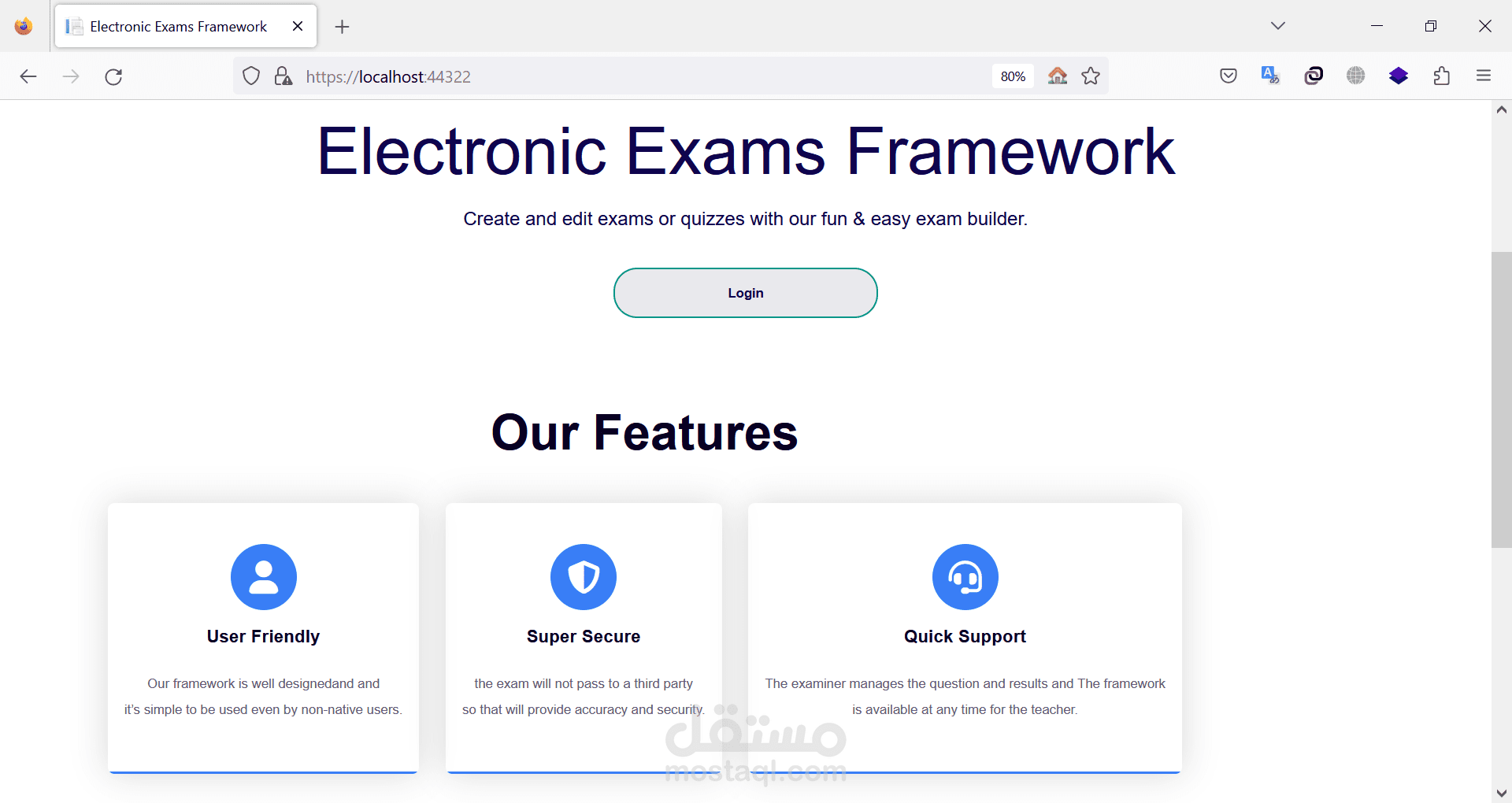 {EEE} Electronic Exams Framwork