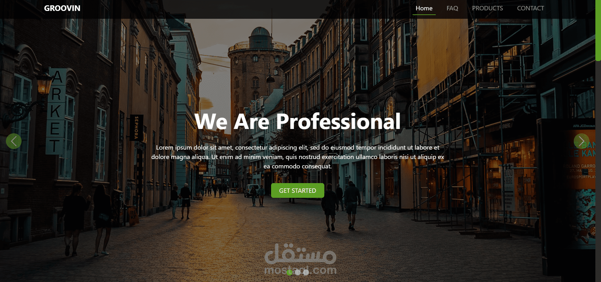 تصميم واجهه موقع ويب Html, css , Bootstrap
