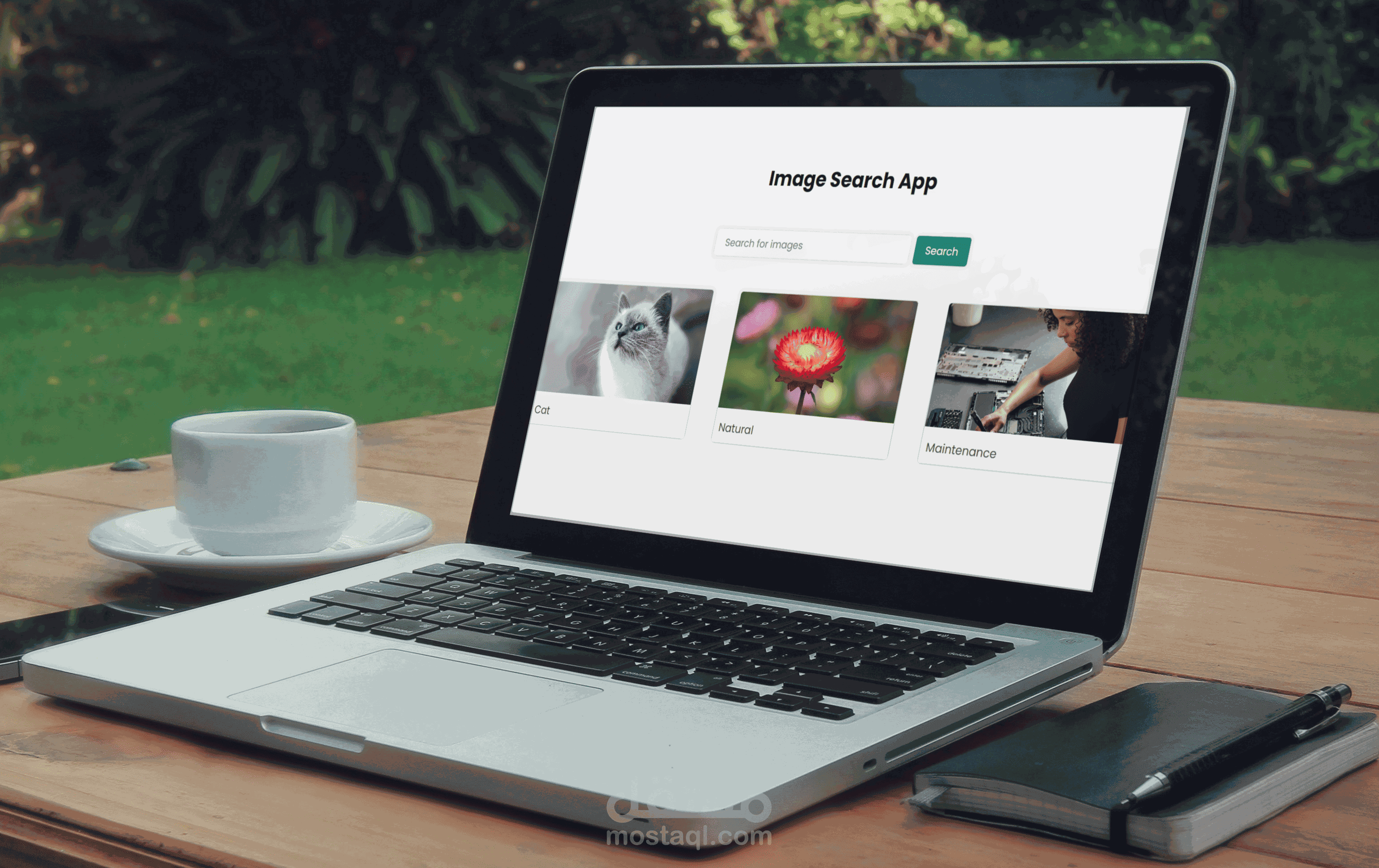 تطبيق ويب للبحث الديناميكي عن الصور باستخدام Unsplash API