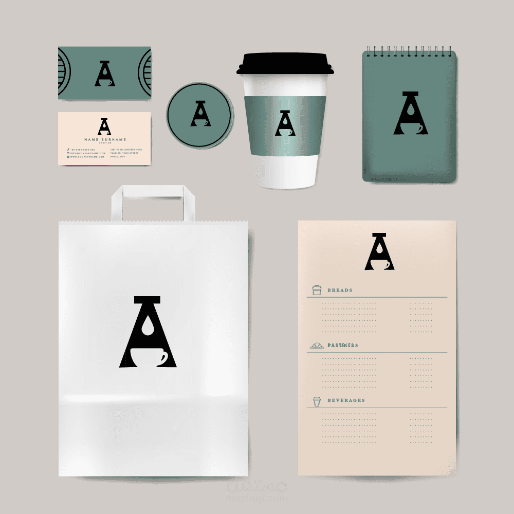 هوية بصرية لكافي قهوة