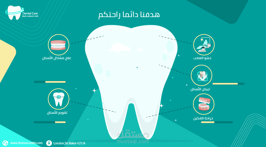 انفوجرافيك لعيادة دكتور أسنان