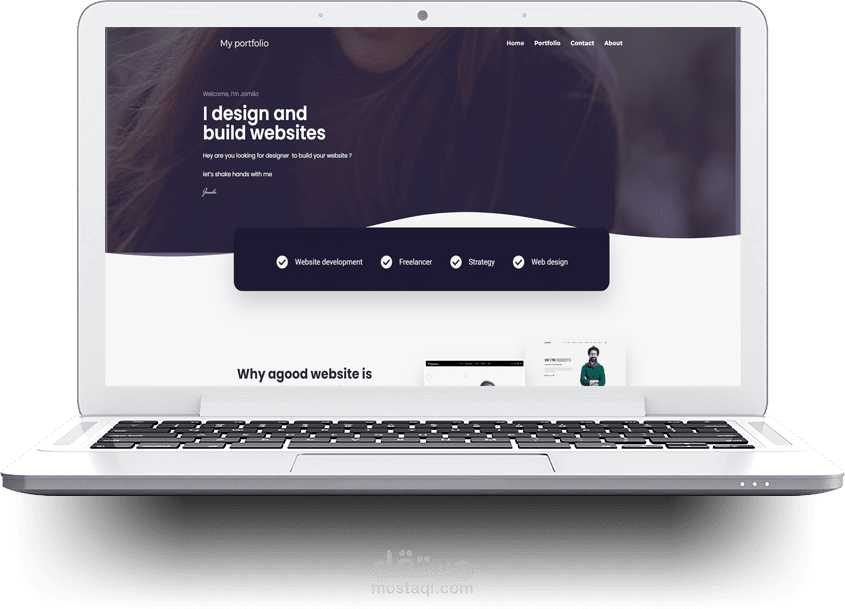 My Portfolio ( موقع لعرض المشاريع والانجازات بهدف تسويقي ).