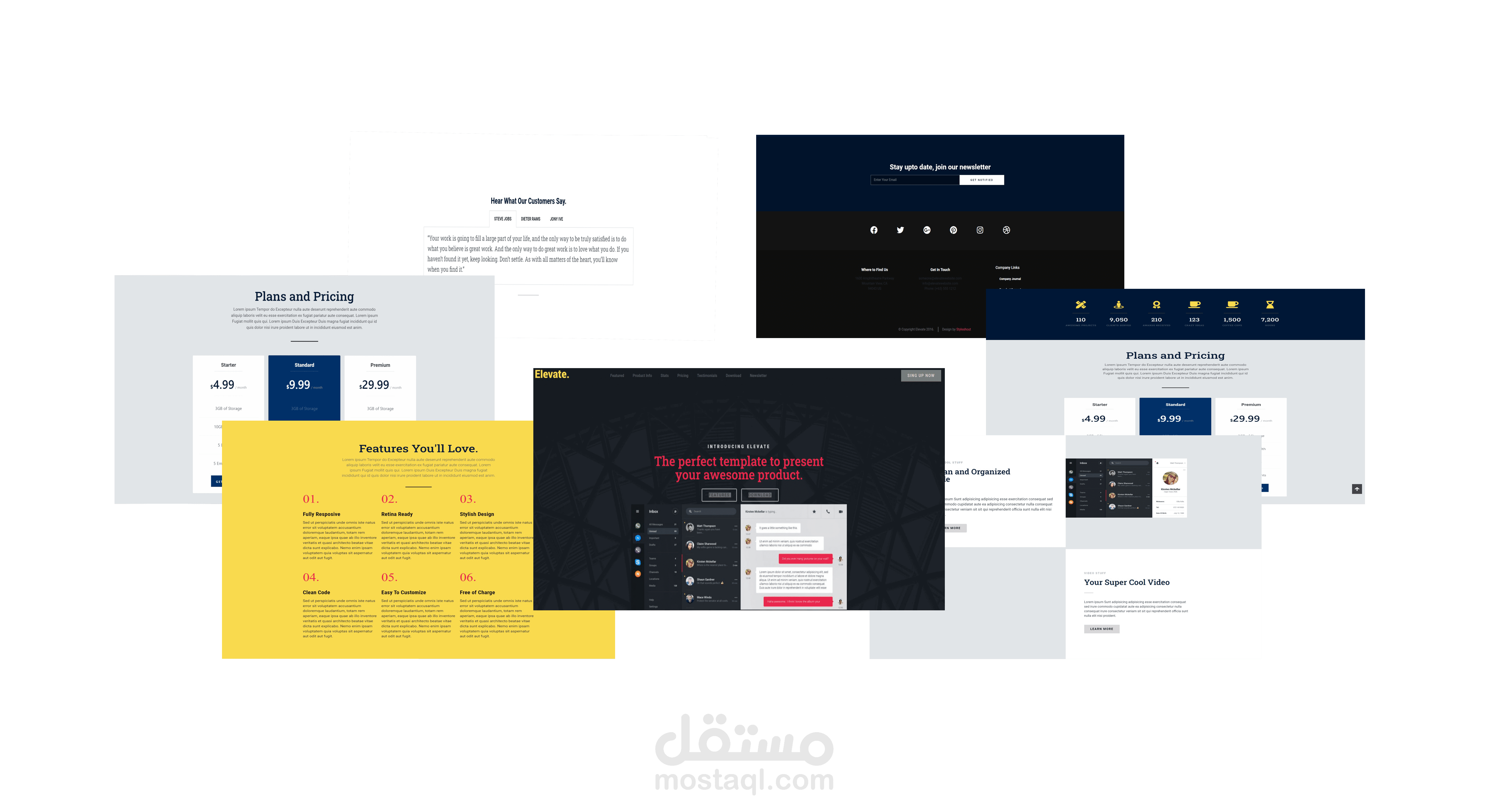 Elevate ( صفحة هبوط باستخدام ال elementor ).