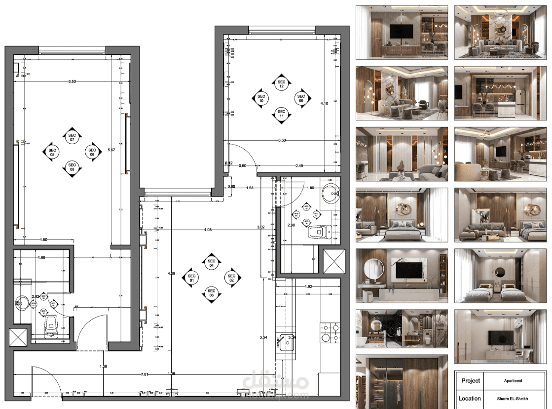 Residential Apartment Working Drawings