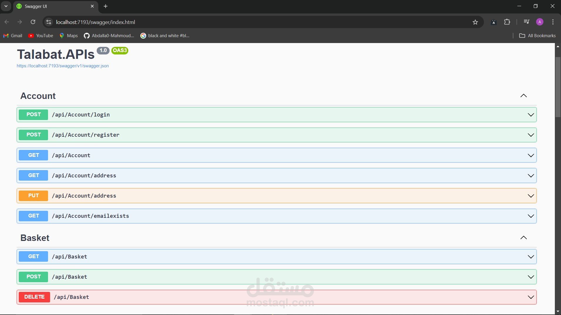 TalabtAPI (OnlineCofeShop) is a RESTful API