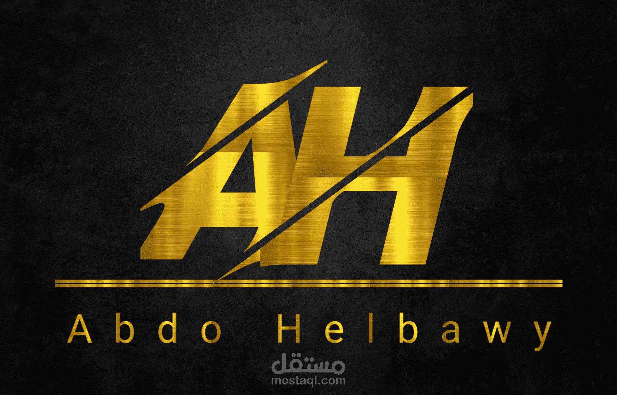 تصميم شعار لي باللون الذهبي