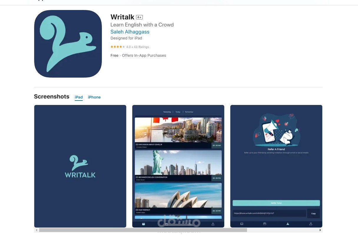 Writalk app