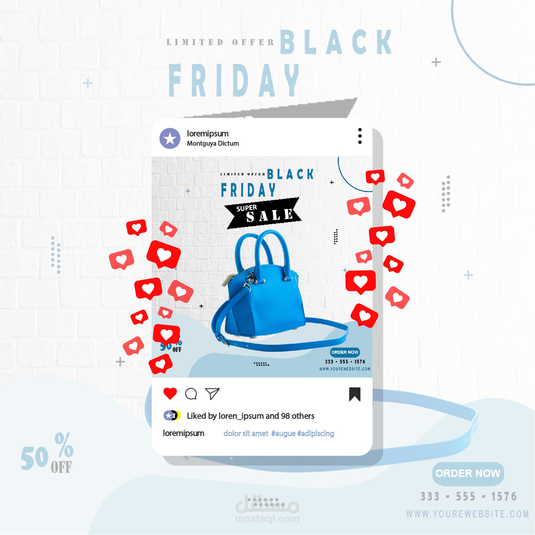 تصميم سوشل ميديا - اعلان شنطة