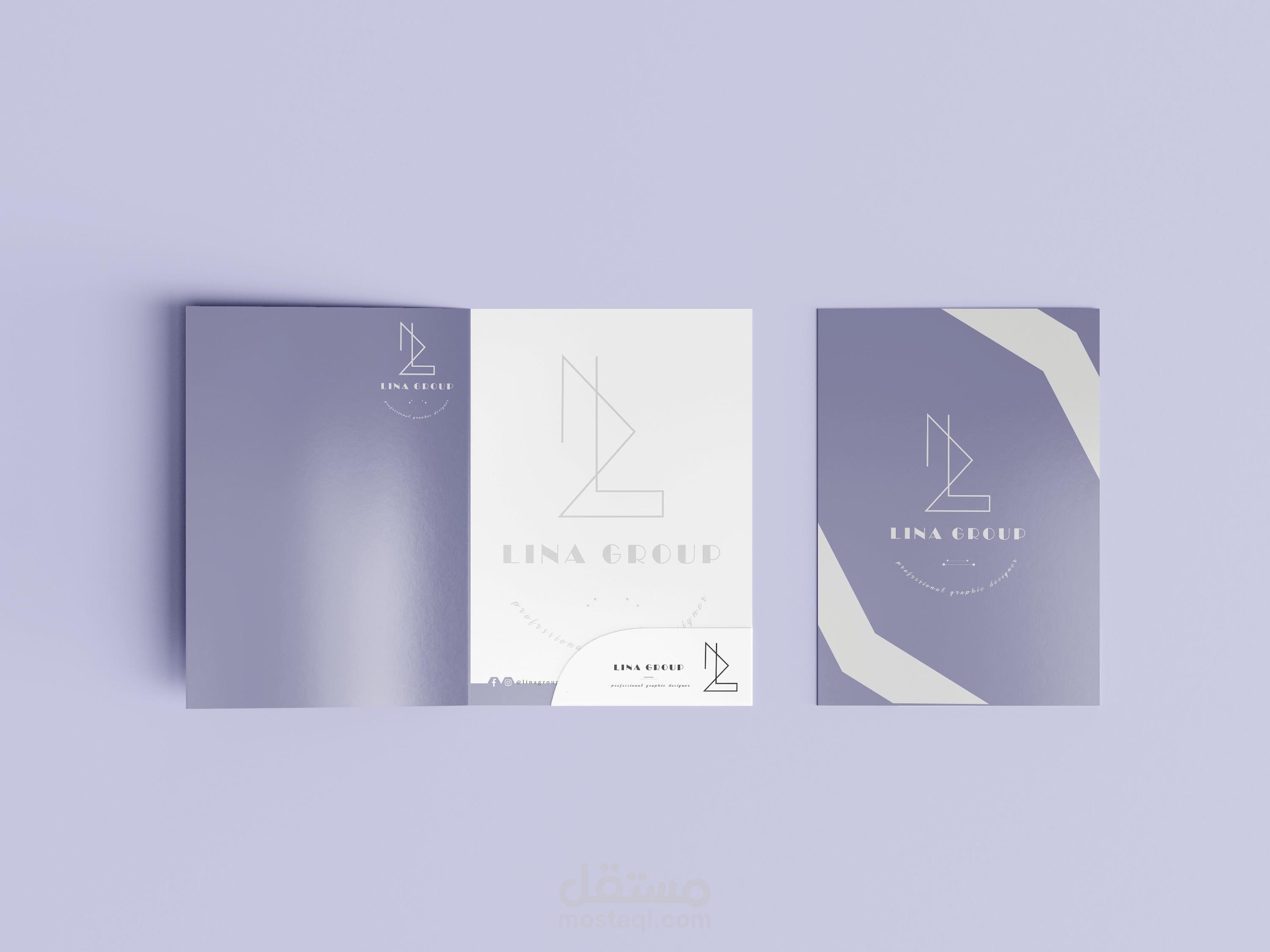 تصميم هوية بصريه - فولدر A4 لشركة دعاية واعلان