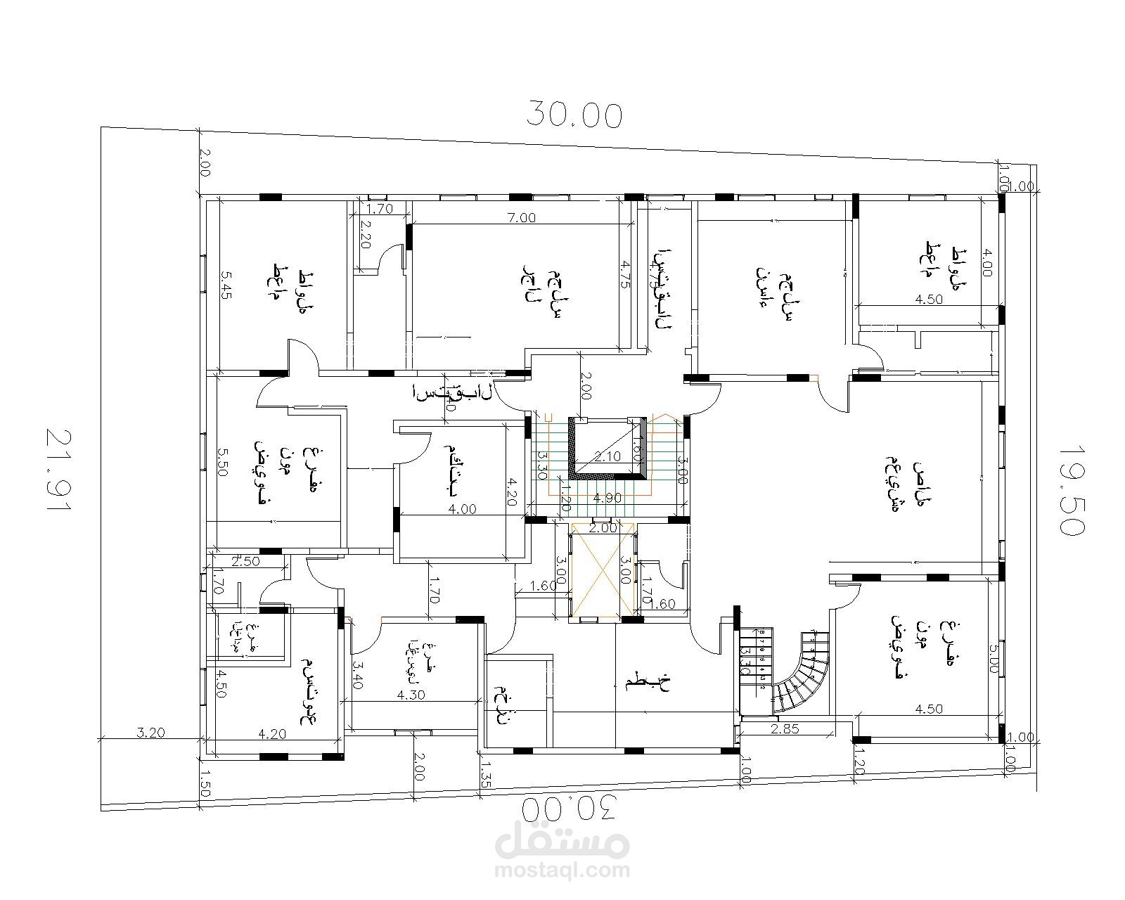 تصميم مخططات معماريه وانشاىيه لمخطط فيلا