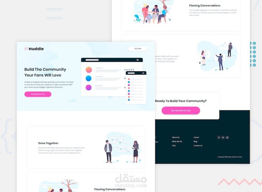 Huddle Landing Page