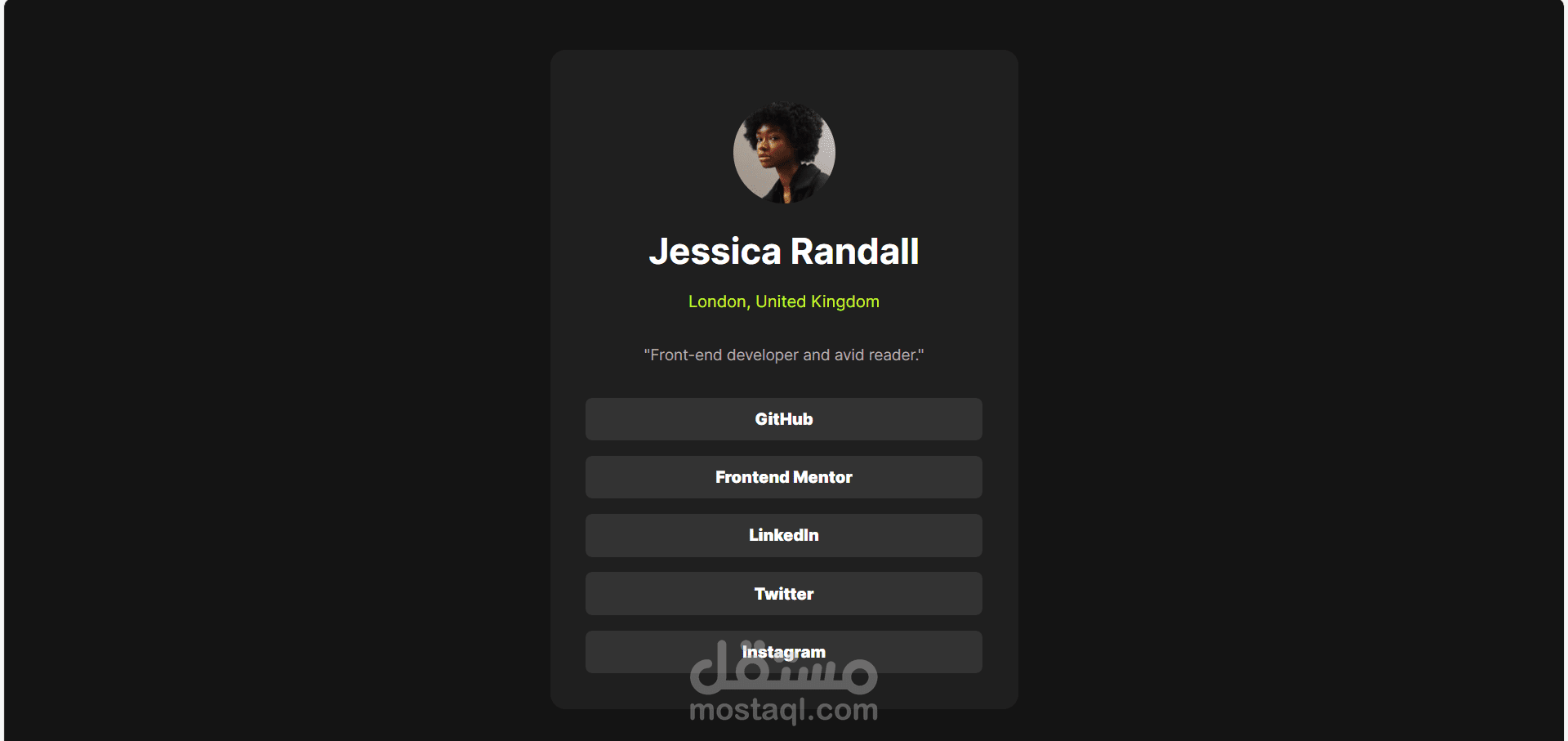 Social Links Page – تصميم احترافي ومتجاوب باستخدام HTML/CSS