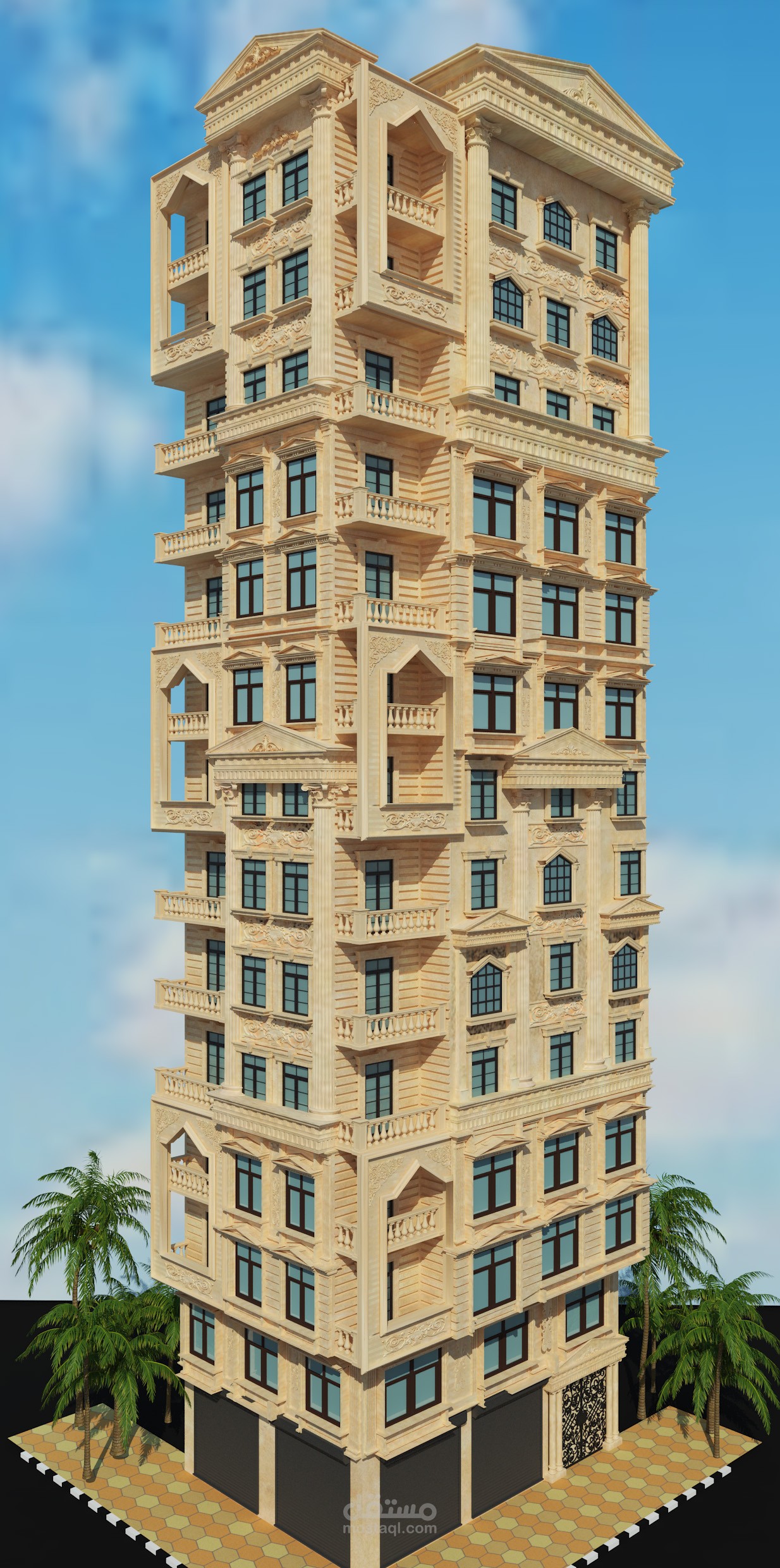 تصميم واجهه كلاسيك