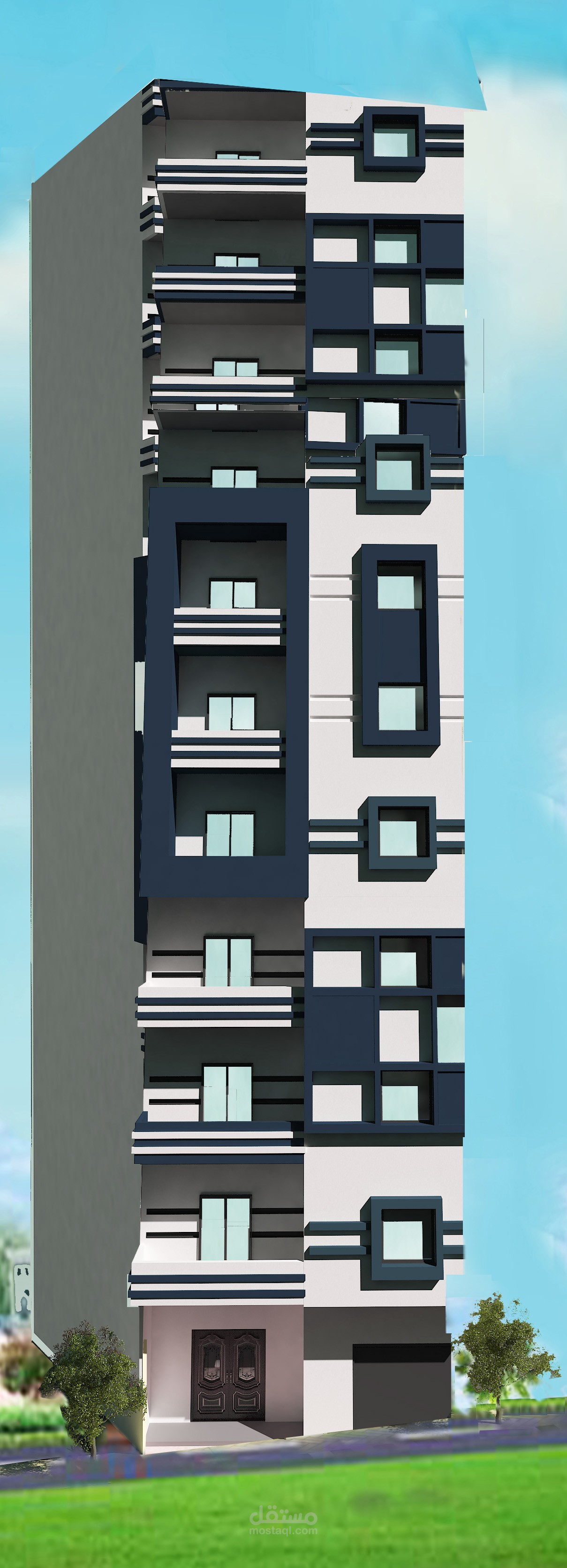 تصميم واجهه مودرن.