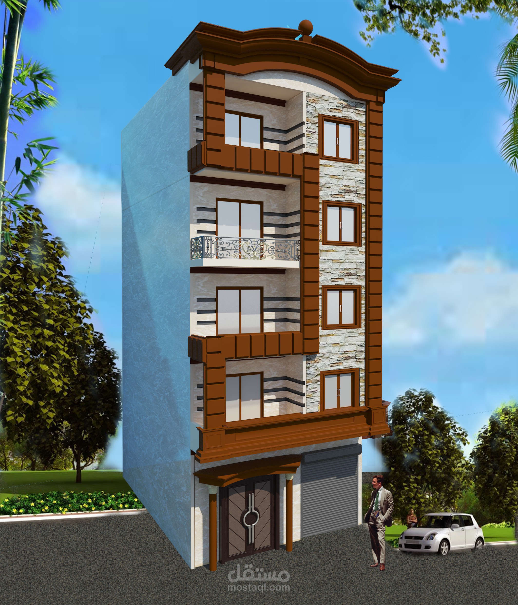 تصميم واجهه نيو كلاسيك