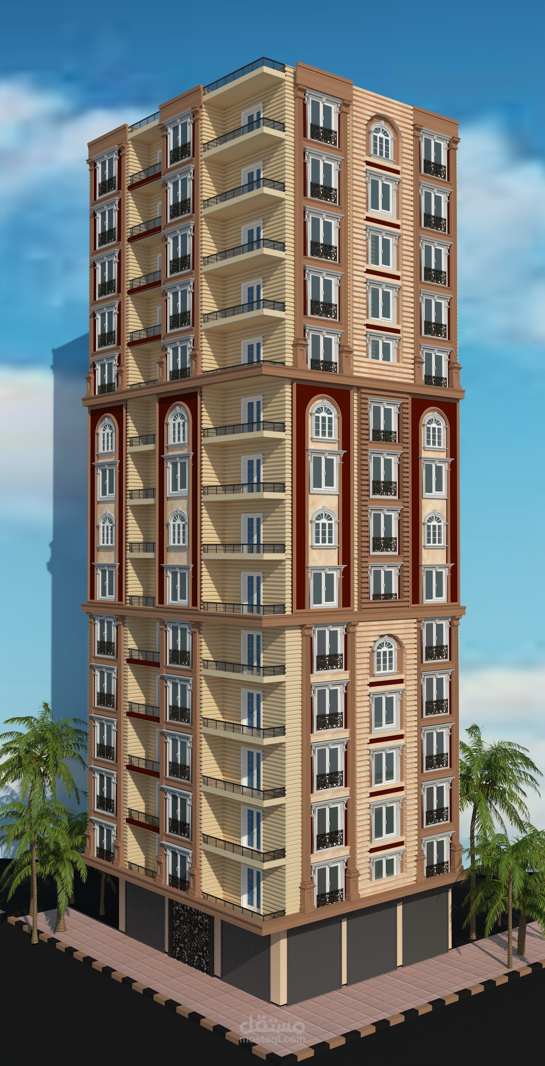 تصميم واجهه نيو كلاسيك