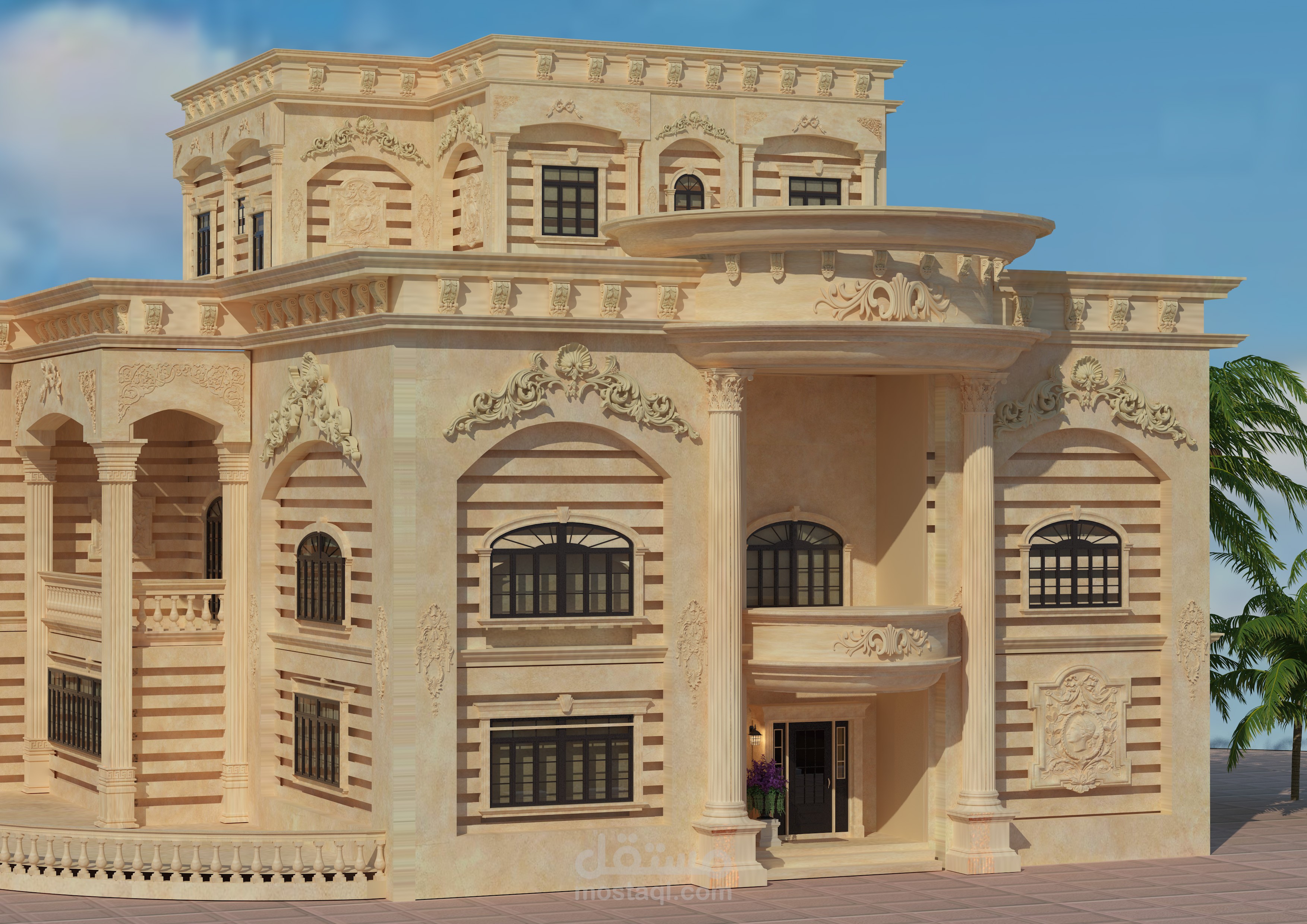 تصميم فيلا كلاسيك