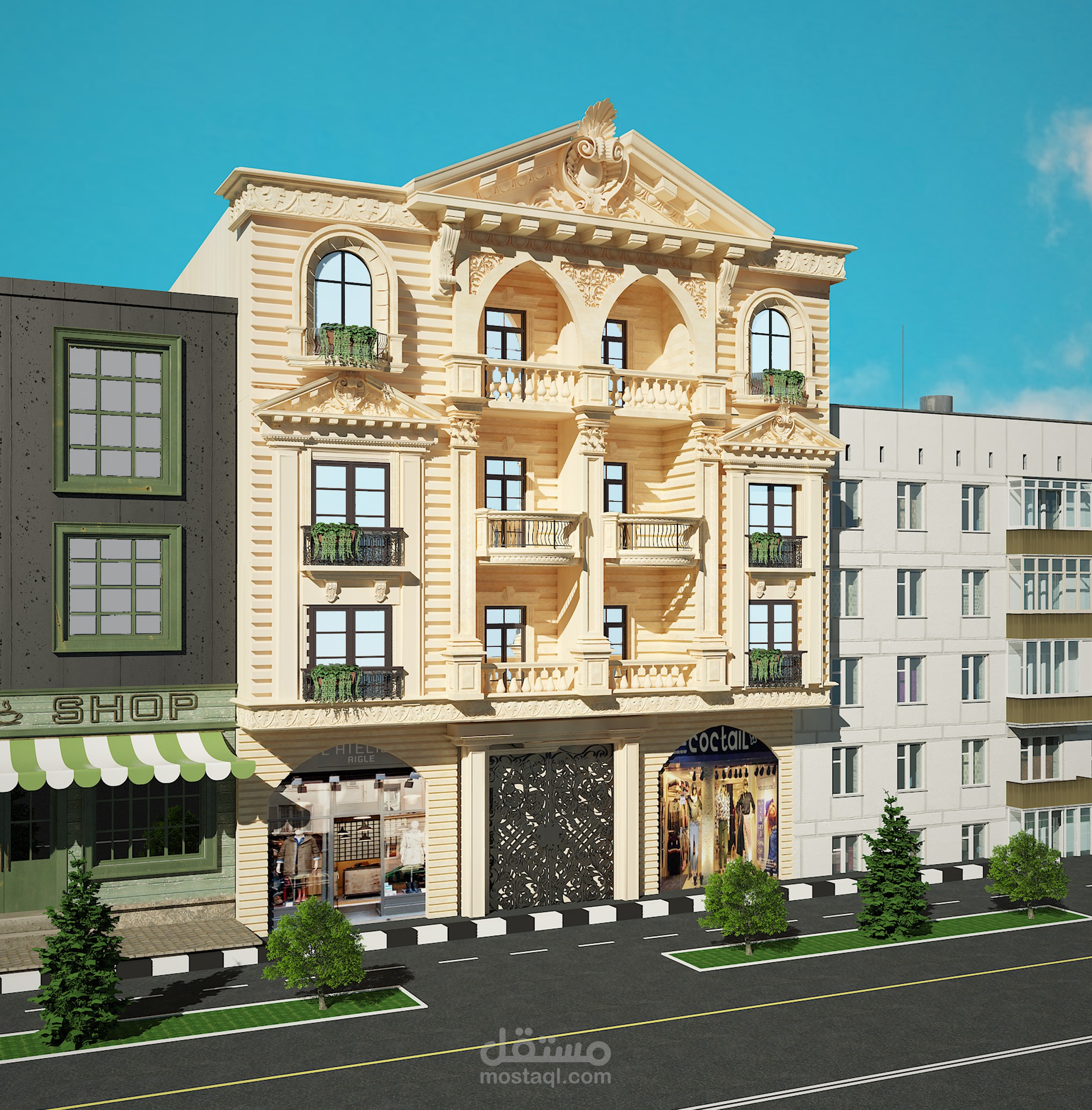 تصميم واجهه كلاسيك