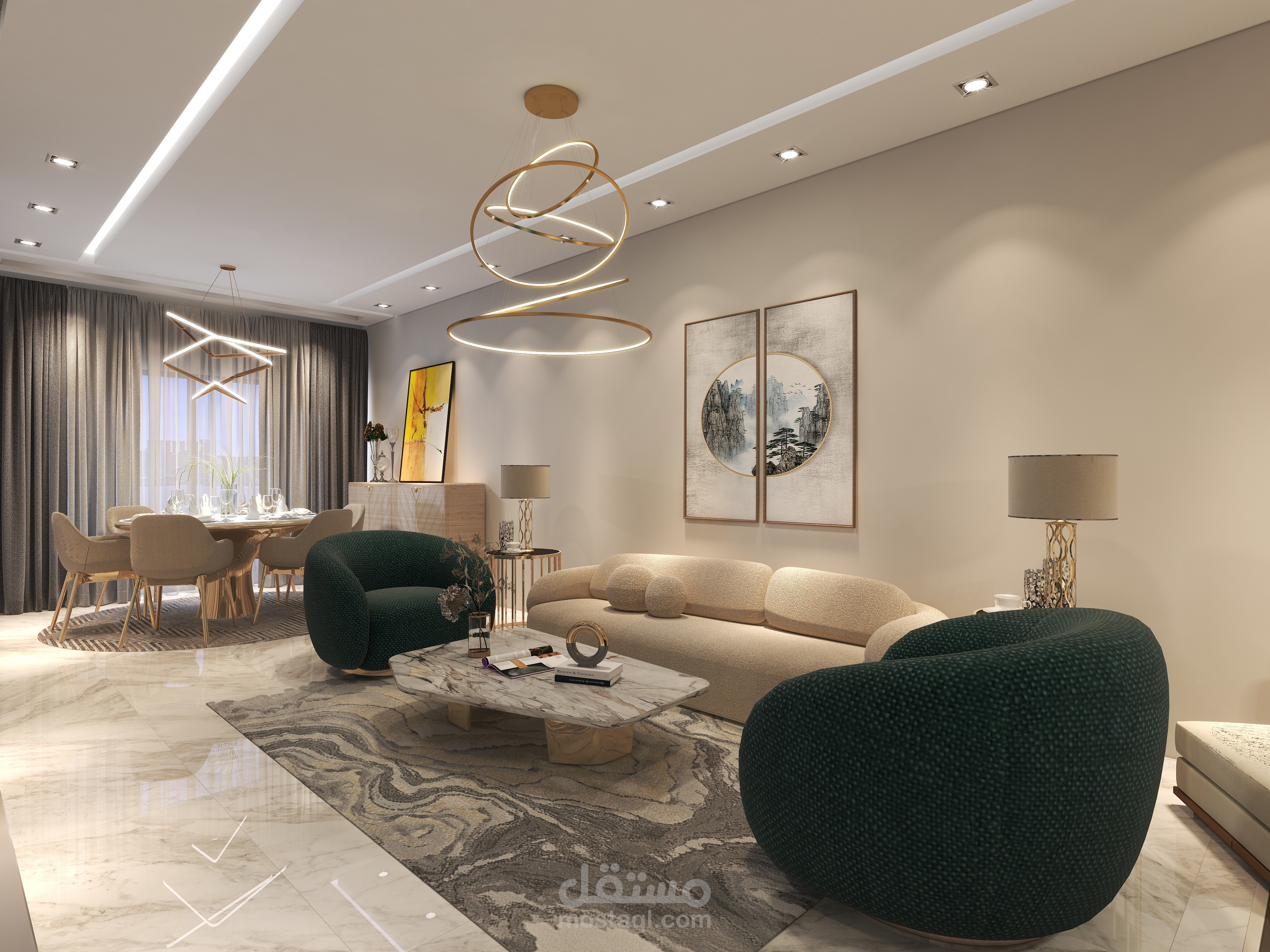 تصميم شقة مودرن