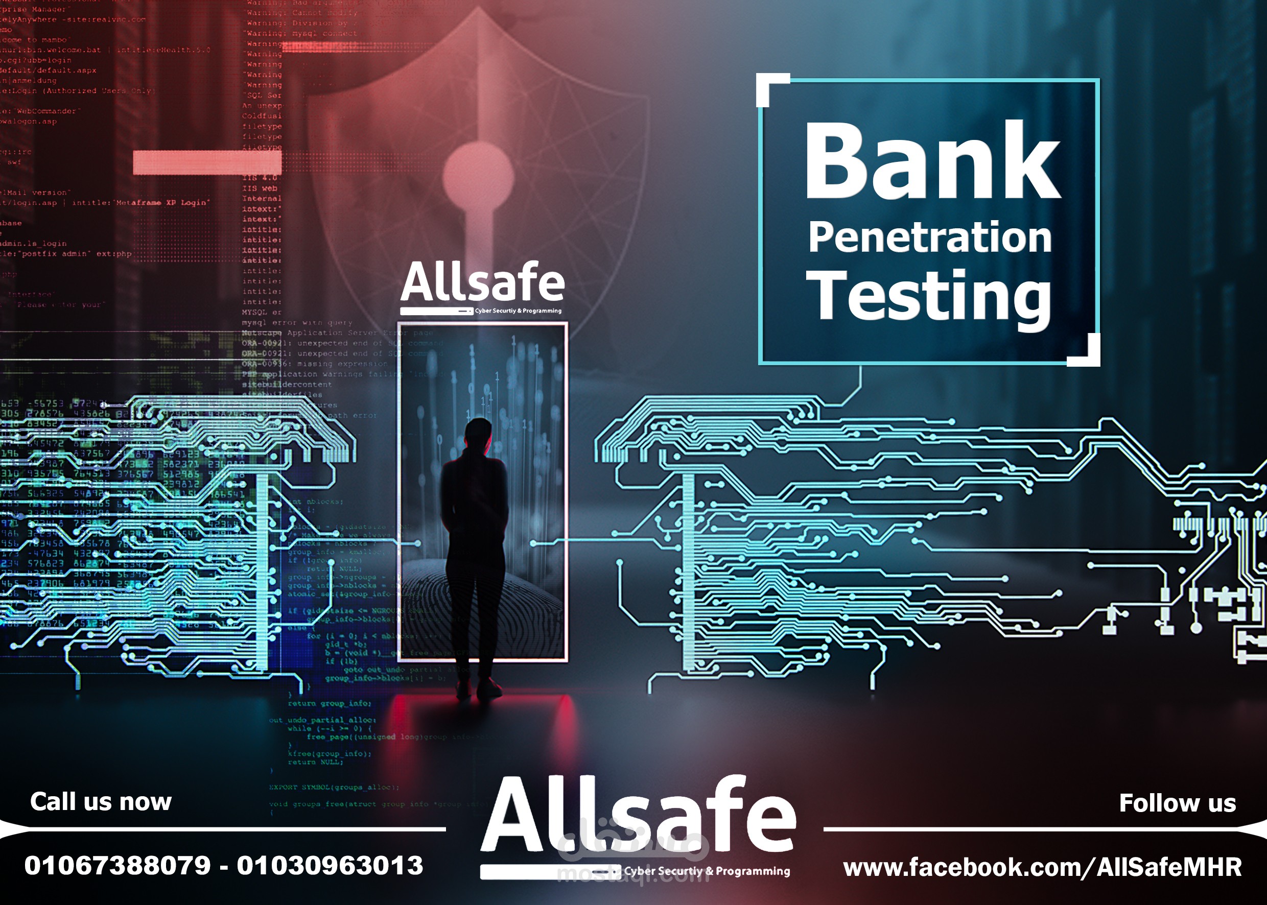 اختبار الاختراق للبنوك ، واكتشاف نقاط الضعف ، وإجراء مسح وتحليل كامل لأنظمة البنوك ، وإنشاء هجمات قرصنة أخلاقية