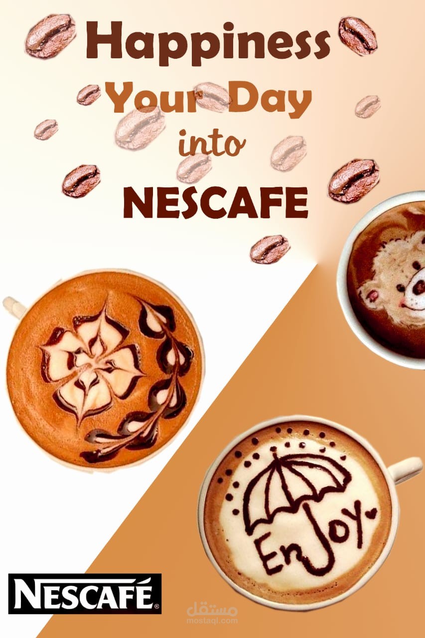 تصميم اعلان لشركة Nescafé
