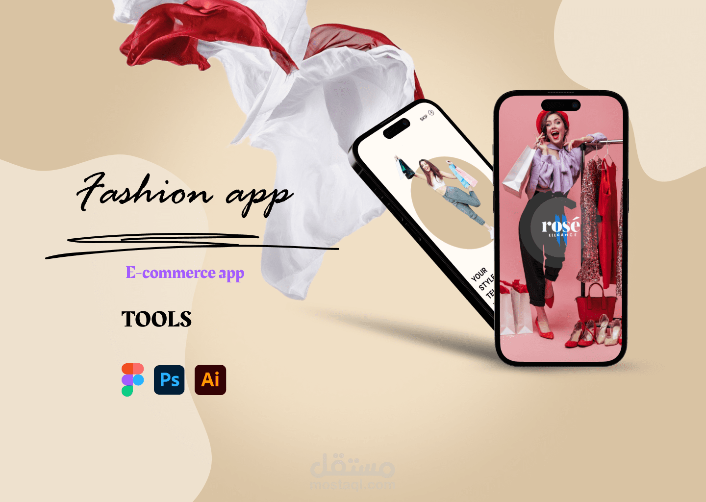 تصميم e-commerce Fashion app