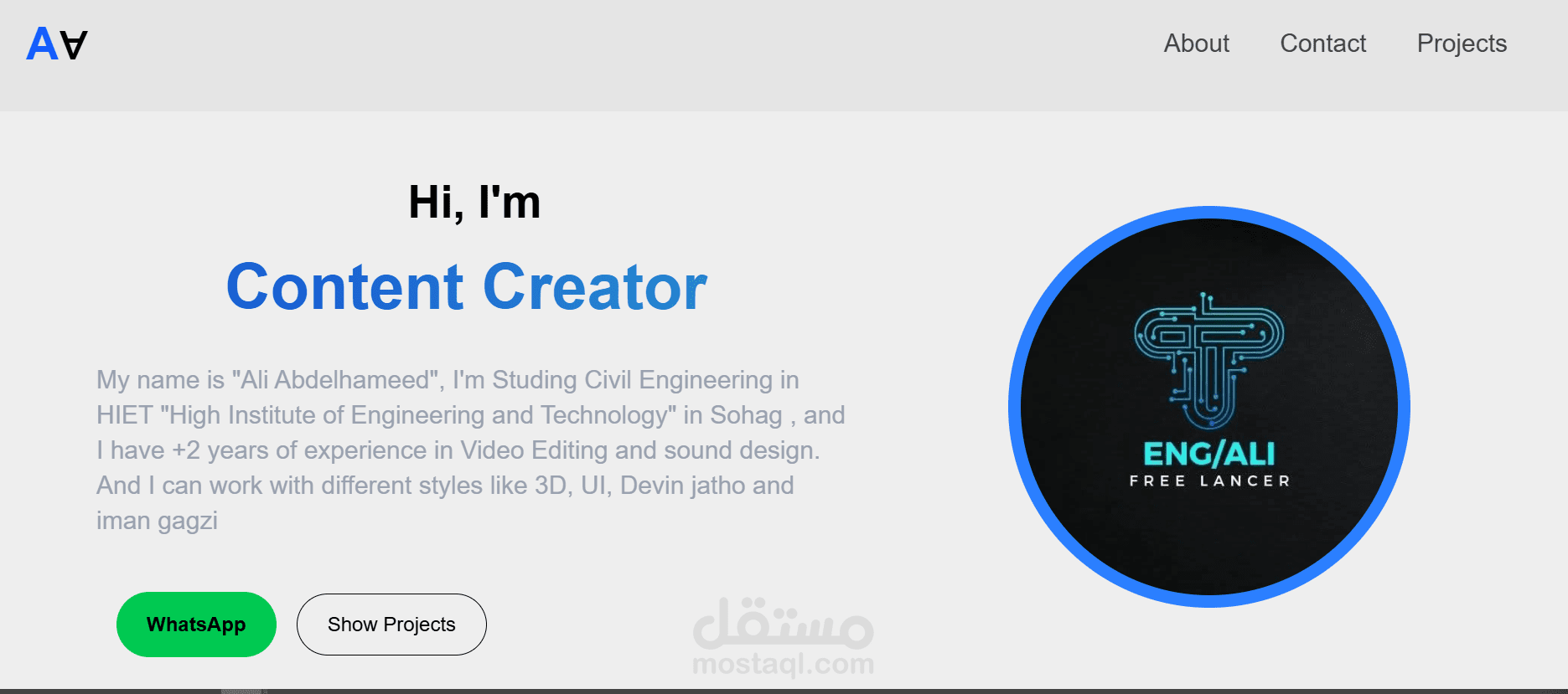 معرض أعمال لعميل بطريقة مبدعة وجذابة