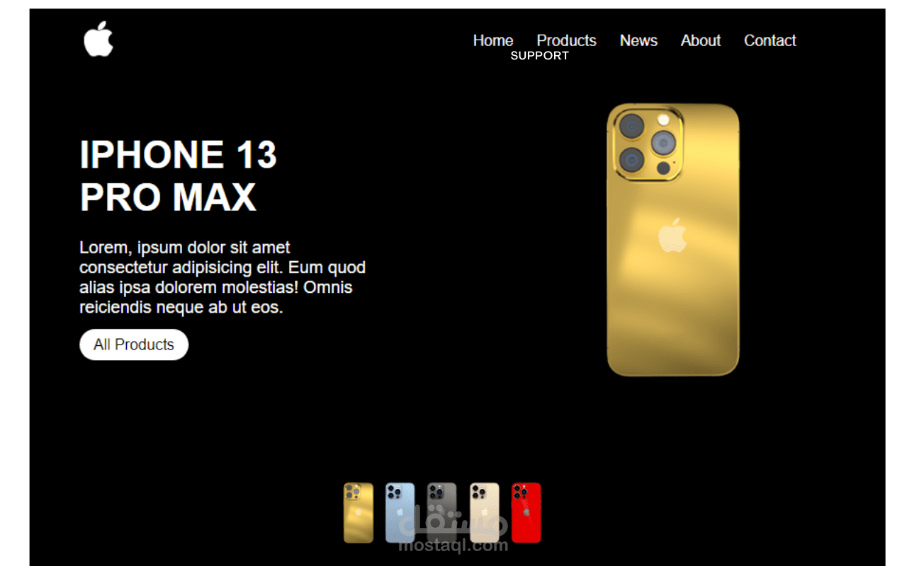 Animated landing page design