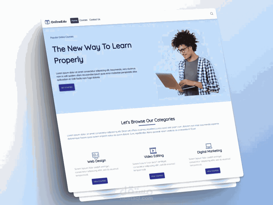 منصة تعليمية بسيطة