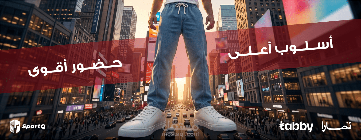 تصميم بانر موقع — Spartk | براند ملابس شبابي