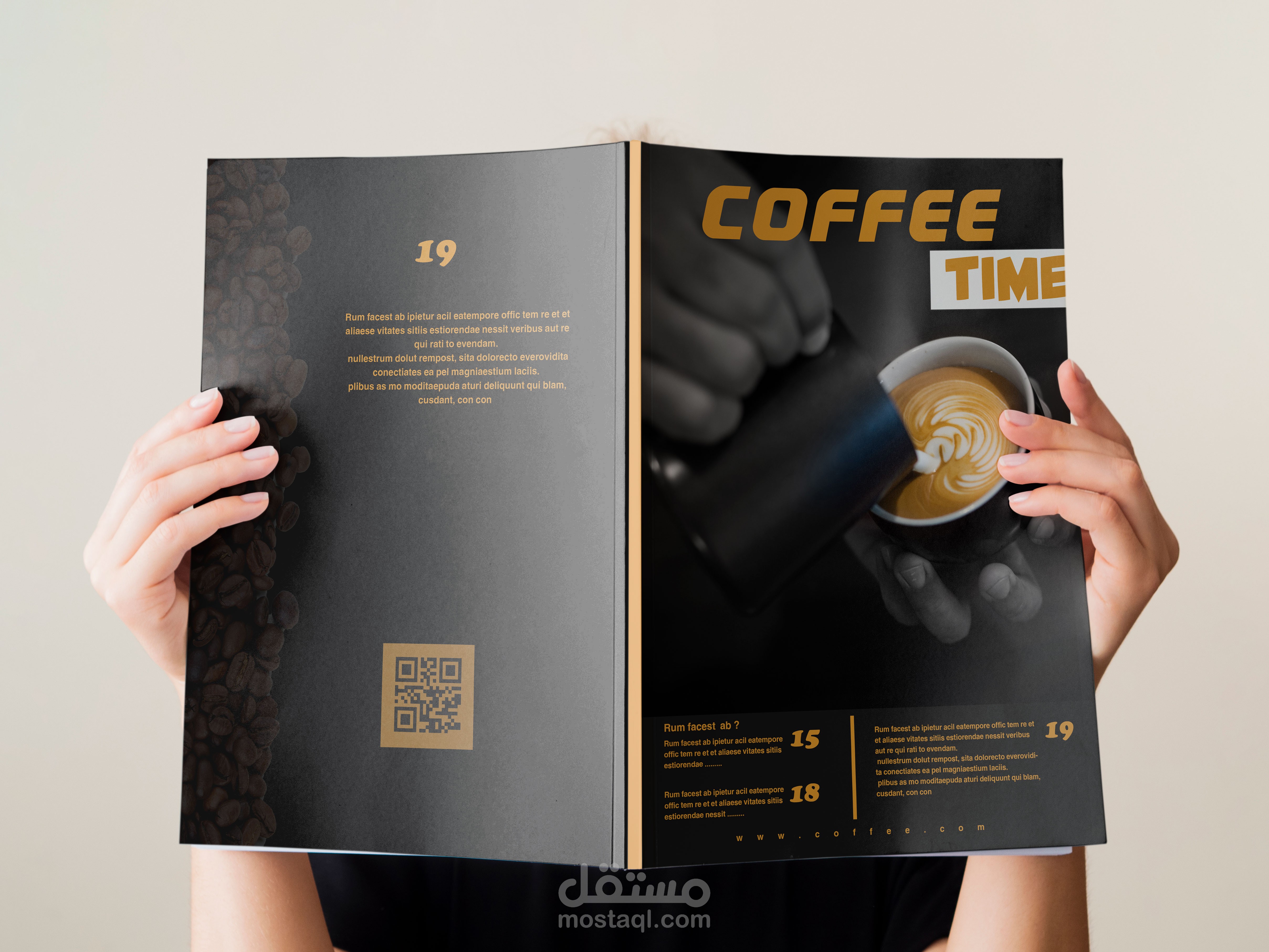 تصميم مجلة coffee time