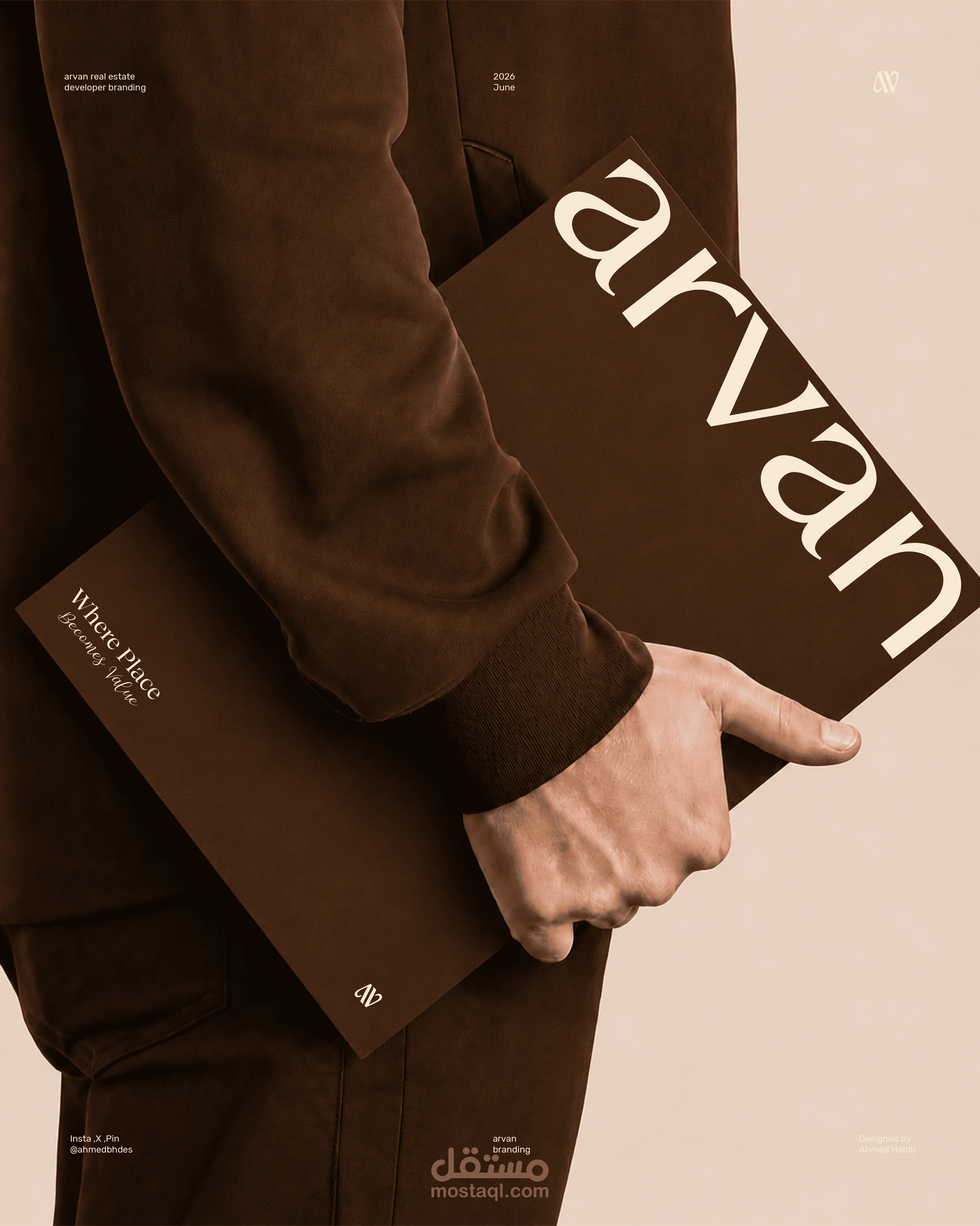 Brand identity design for Arvan Real Estate, June 2026