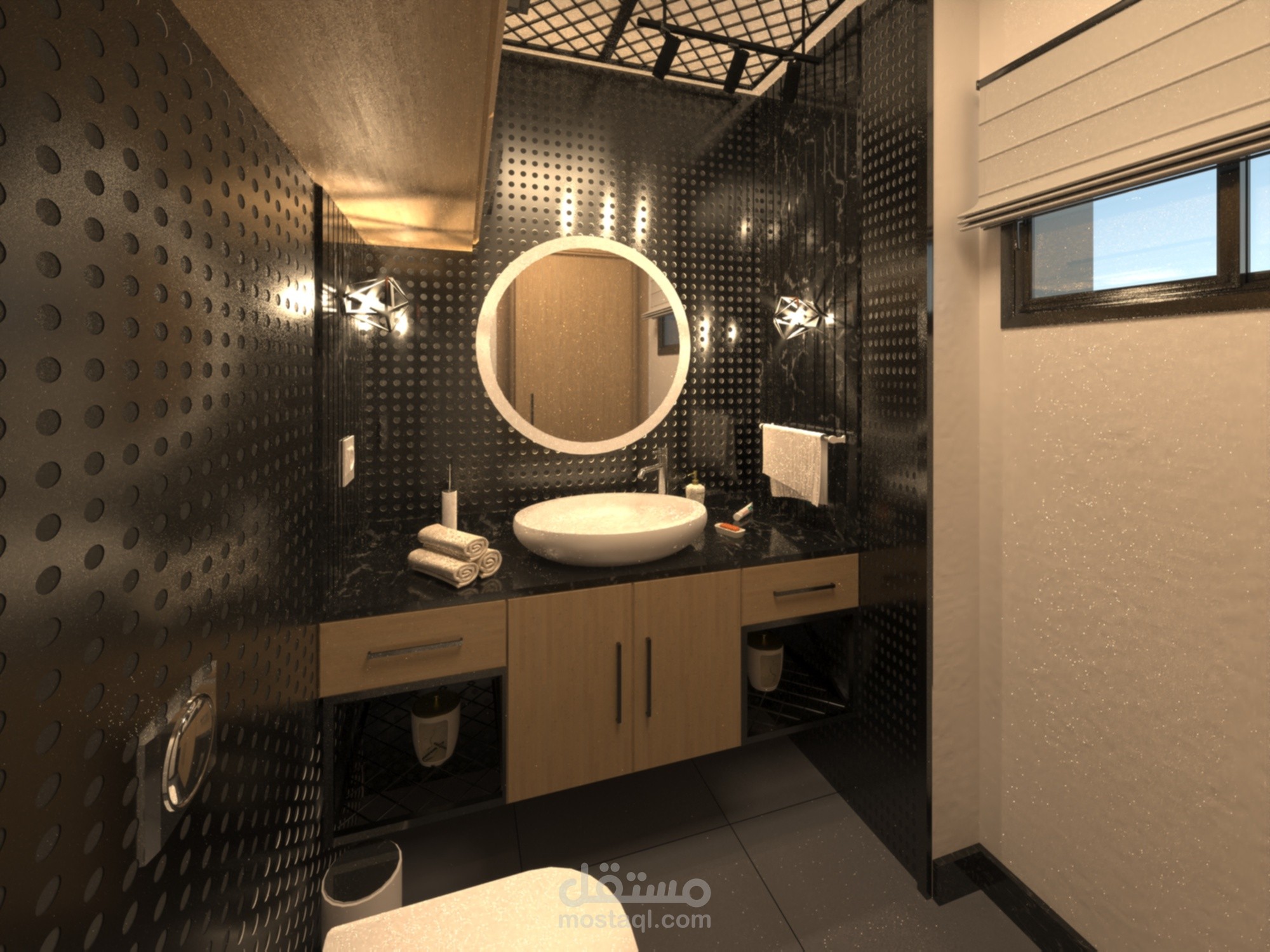 تصميم w.c لمكتب خاص