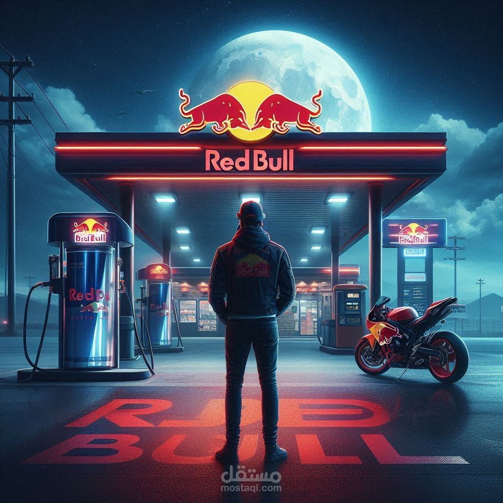 تصميم سوشل ميديا دمج لشركة :ريد بول