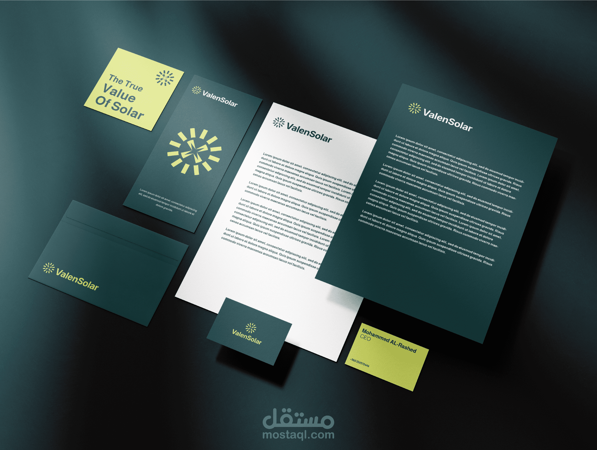 تصميم هوية valensolar للطاقة الشمسية