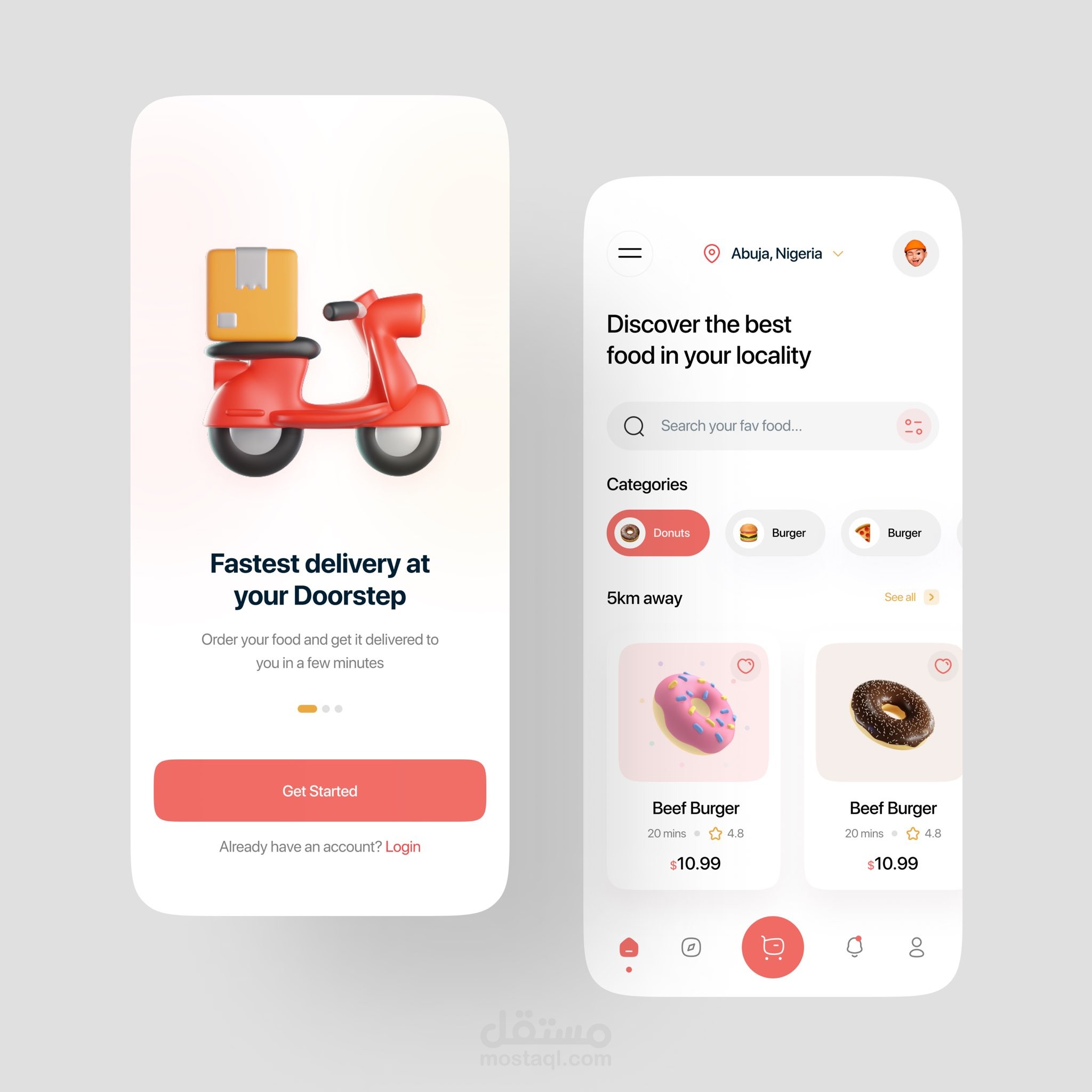 تطبيق لتوصيل الطعام