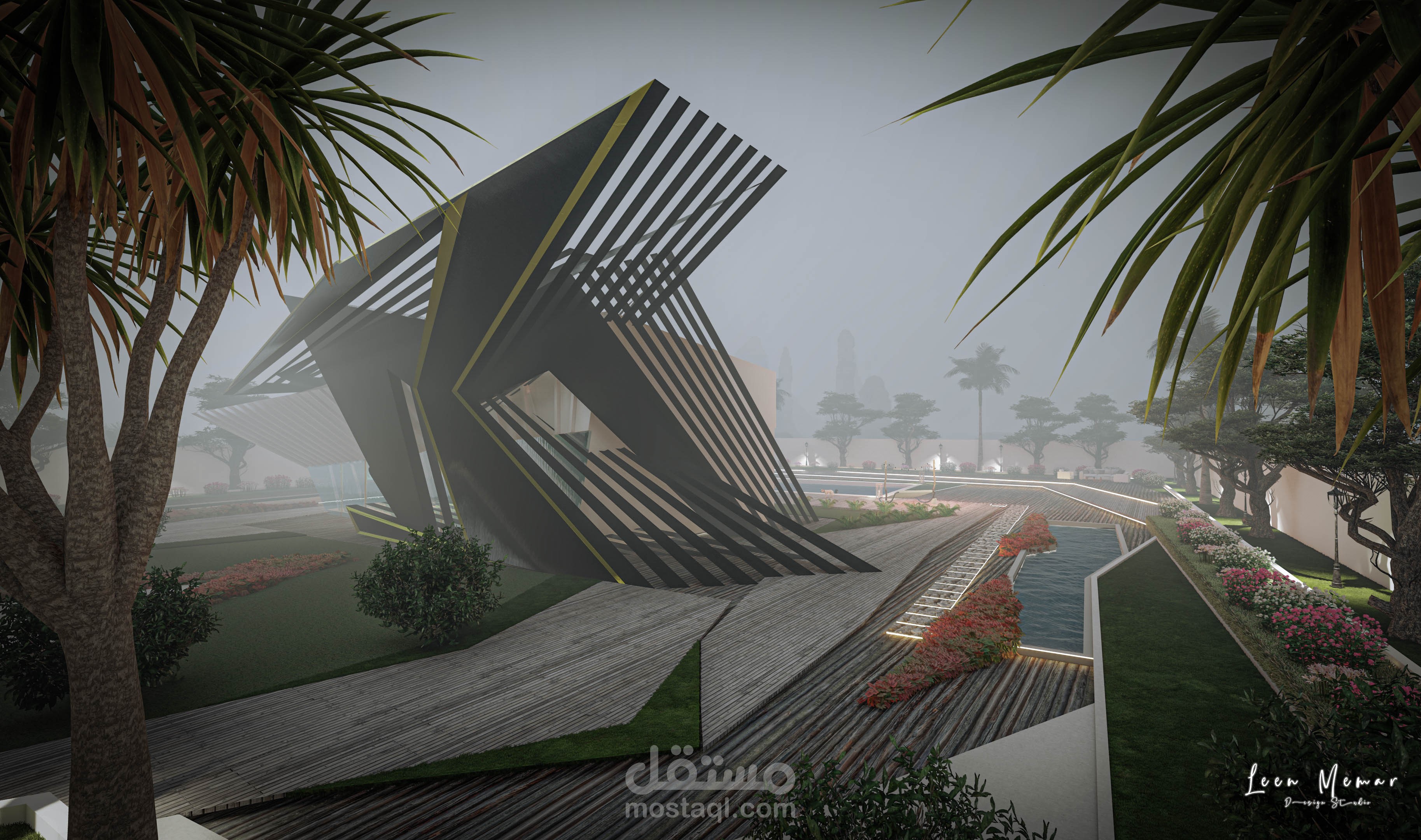 ▪︎ تصميم فيلا و حديقتها الخارجية   |   exterior design  | villa & landscape ▪︎