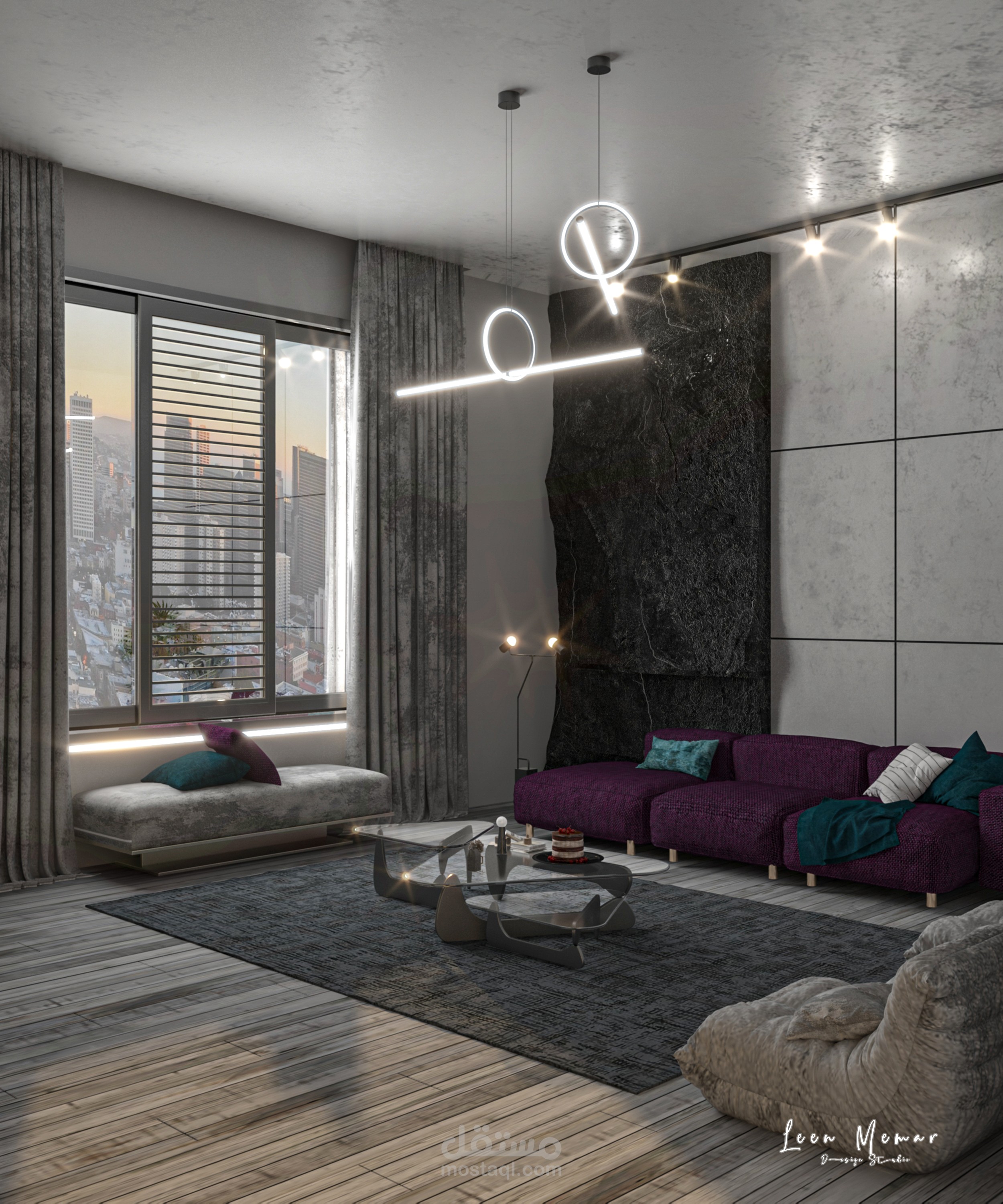 ■ غرفة معيشة مصممة بنمط حديث |  LIVING ROOM | MODERN STYLE ■