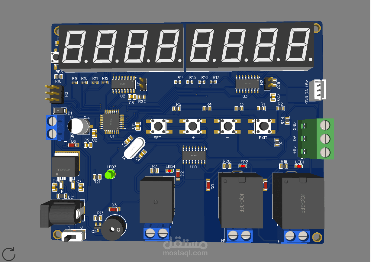 دارة مطبوعة PCB لتحكم بدرجة الحرارة و الرطوبة