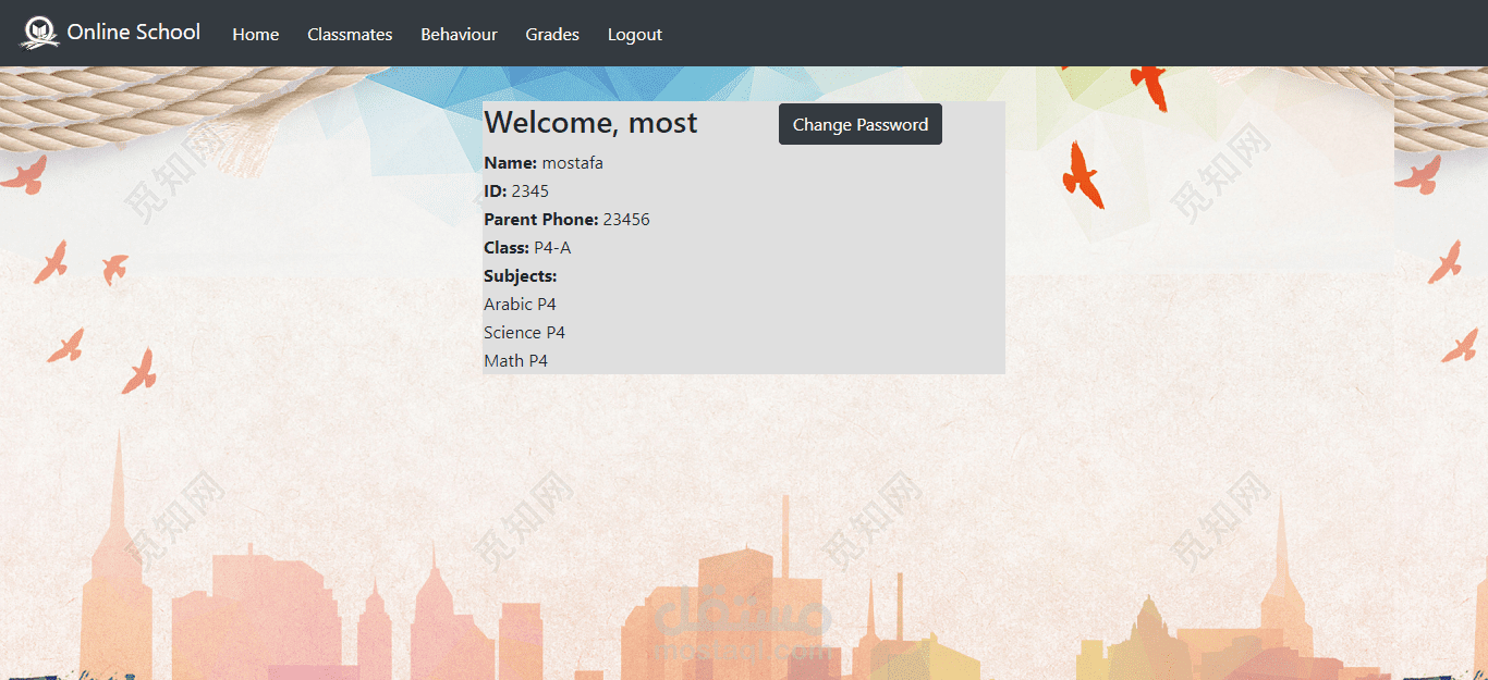 Online School website