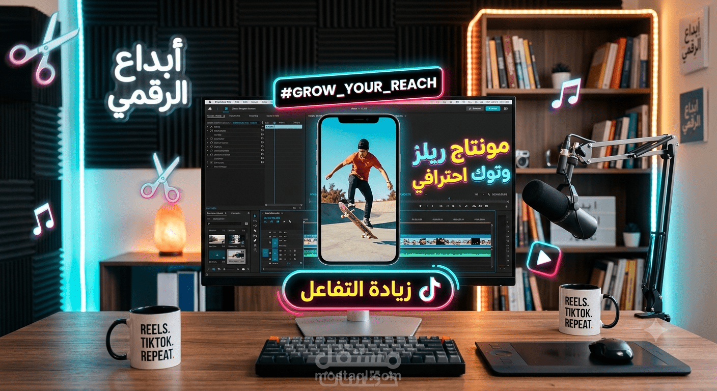 صانع فيديوهات ريلز ومحرر فيديو