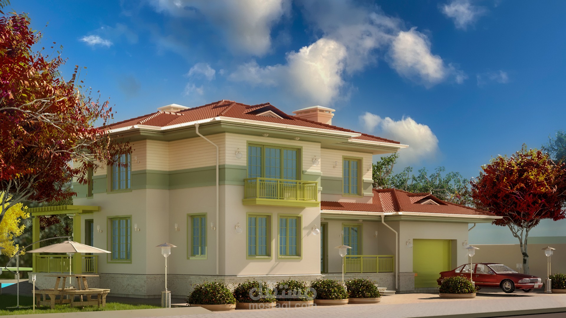 تصميم وإظهار معماري لفيلا خاصة