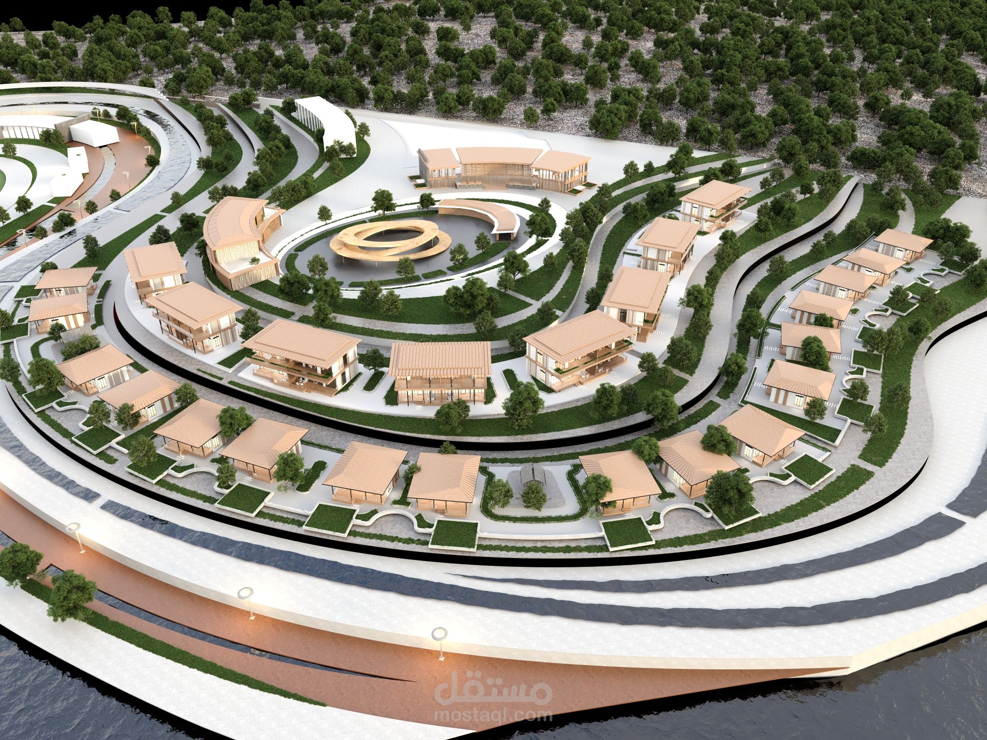 تصميم مجمع شاليهات