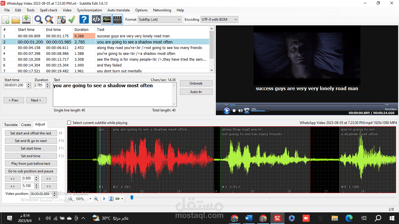 transcription entitled fears