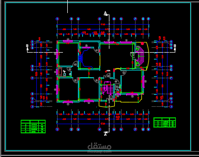 تصميم انشائي لمبنى سكني