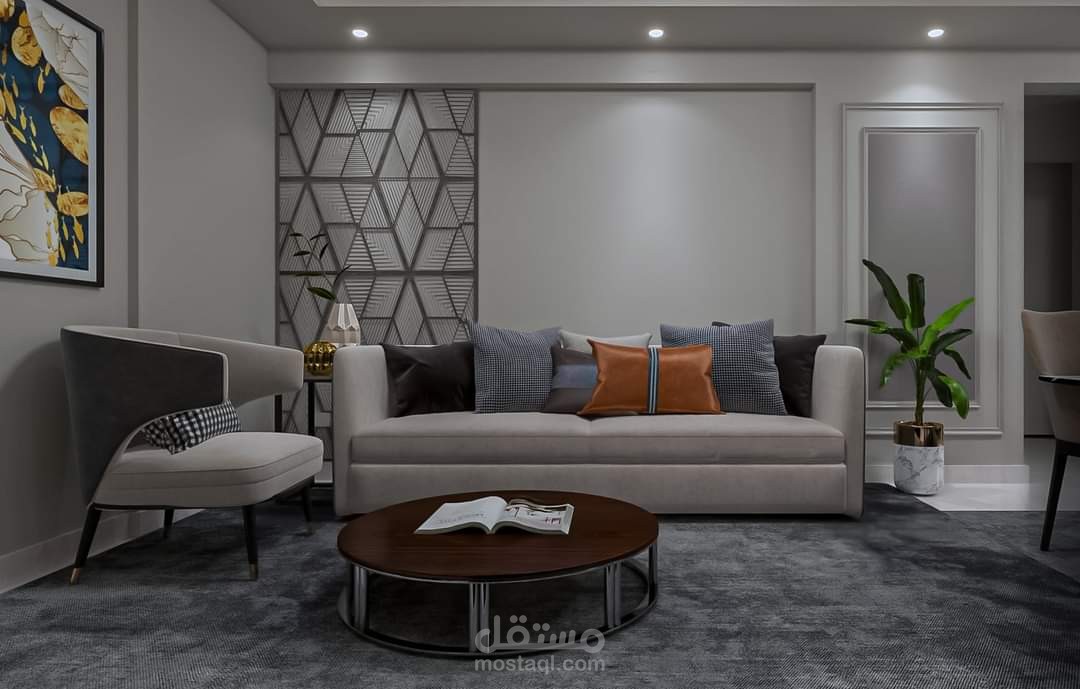 تصميم داخلي لشقة سكنية