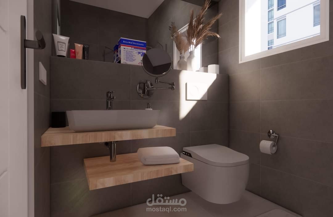 تصميم داخلي لمرحاض حديث