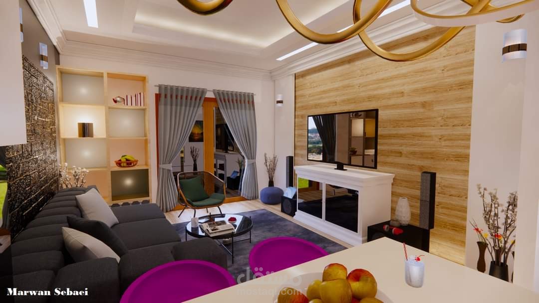 تصميم داخلي لعدد من صالات الجلوس