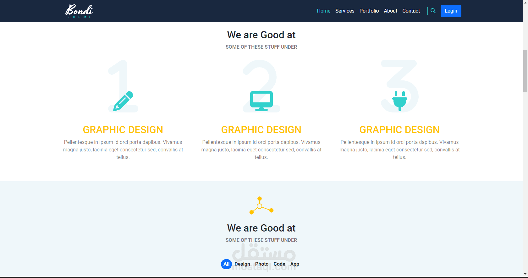 تصميم لصفحه ويب باستخدام html , css , bootstrap