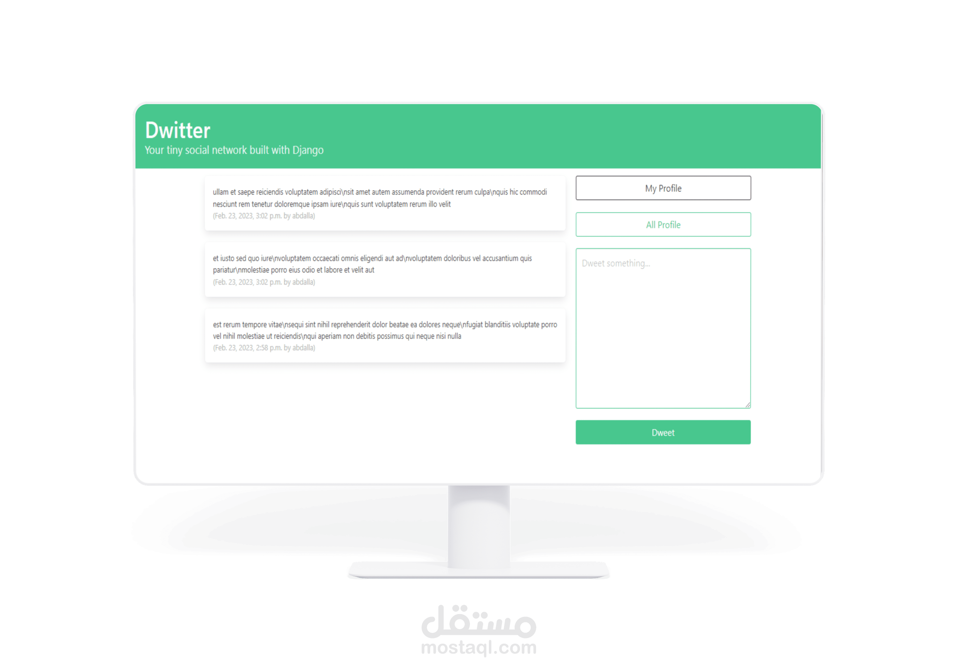 برمجة موقع تواصل إجتماعي بإستخدام Django